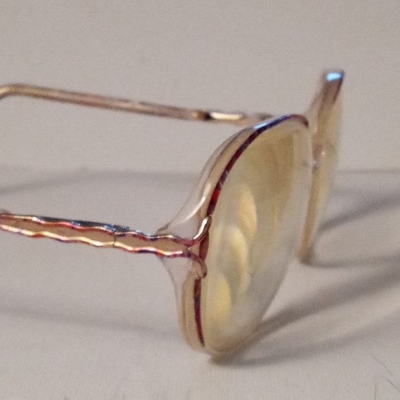 Vintage Oleg Cassini RX Red multi Color  Eyeglasses Flex Temples NOS